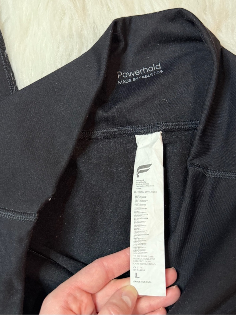Fabletics PowerHold Black Leggings - Picture 2 of 3